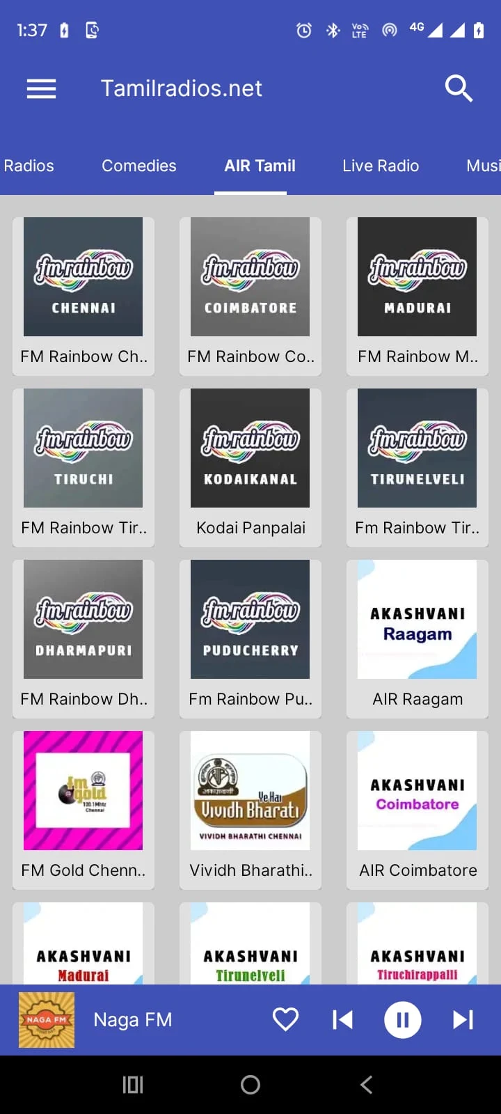 Tamilradios.net App - Player